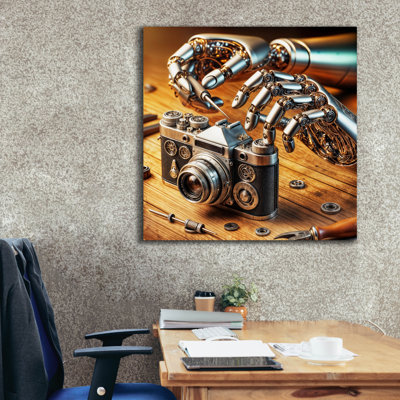 'Camera Repair' by Rey Klimt Canvas Wall Art