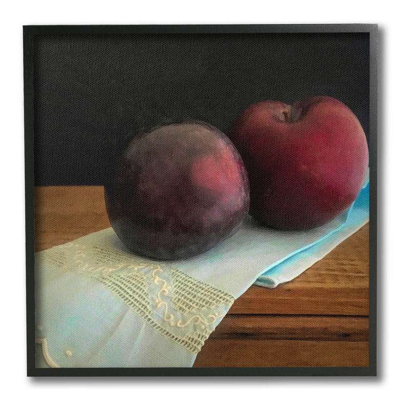Deux prunes mortes, art giclée par GraffiTee Studios, Giclée encadrée noir minuit, H 24 po x l 24 po