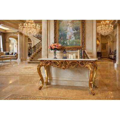 Rosia 62'' W Marble Console Table