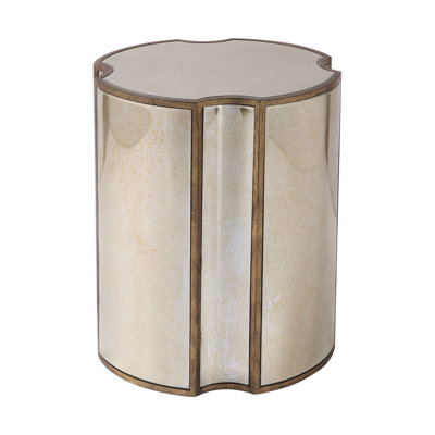 Marcy Mirrored Glass Top End Table