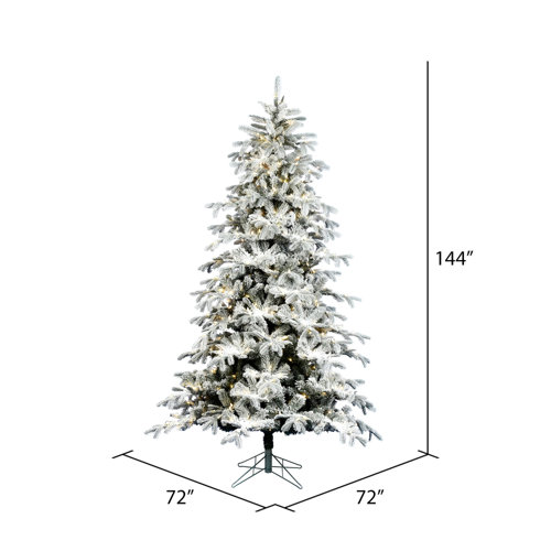 The Holiday Aisle® Vickerman Flocked York Artificial Christmas Tree 144 ...