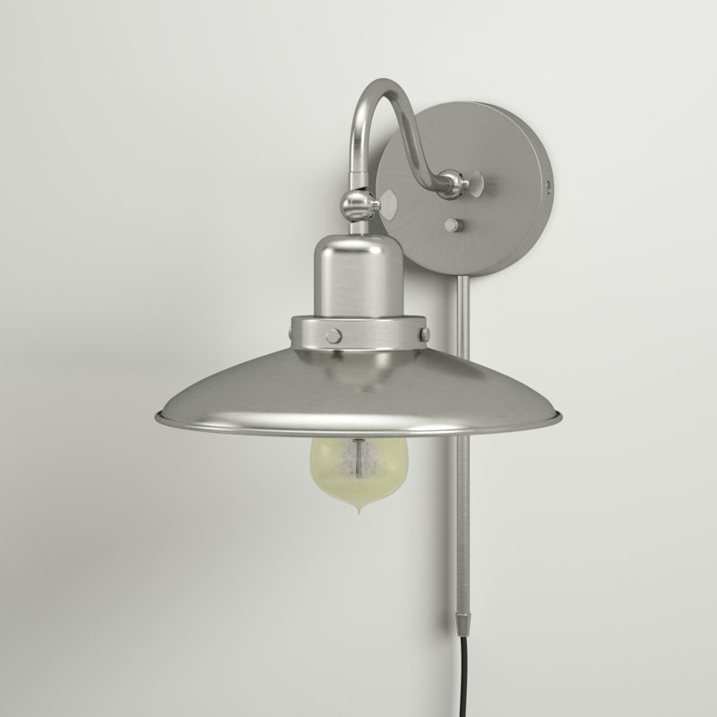 Lampe avec bras pivotant Antosia, Nickel brossé