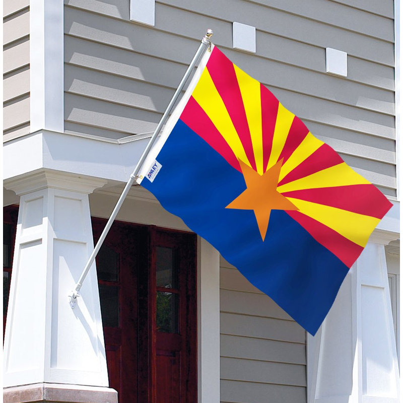 Drapeau de maison en polyester Arizona Arizona 36 x 60 po (ensemble de 2)