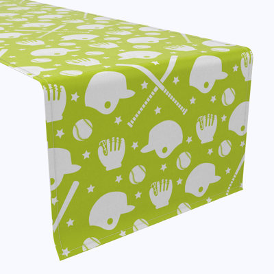 Table Runner, 100% Cotton, 16X108", Baseball Equipment