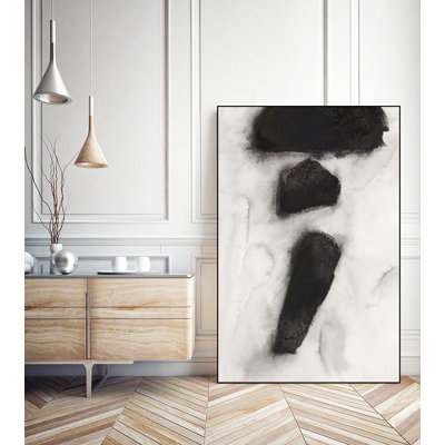 «Elegant Contrast I» par PI Studio - reproduction sur toile avec cadre flottant