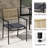 7-Piece Outdoor Patio Dining Set, HDPE Rope Back Dining Chairs with Thick Cushions & Iron Frame Table, All-Weather 6-Person Patio Furniture Set for Garden, Backyard, Poolside（Indigo Ink）-1199545795-1199545798
