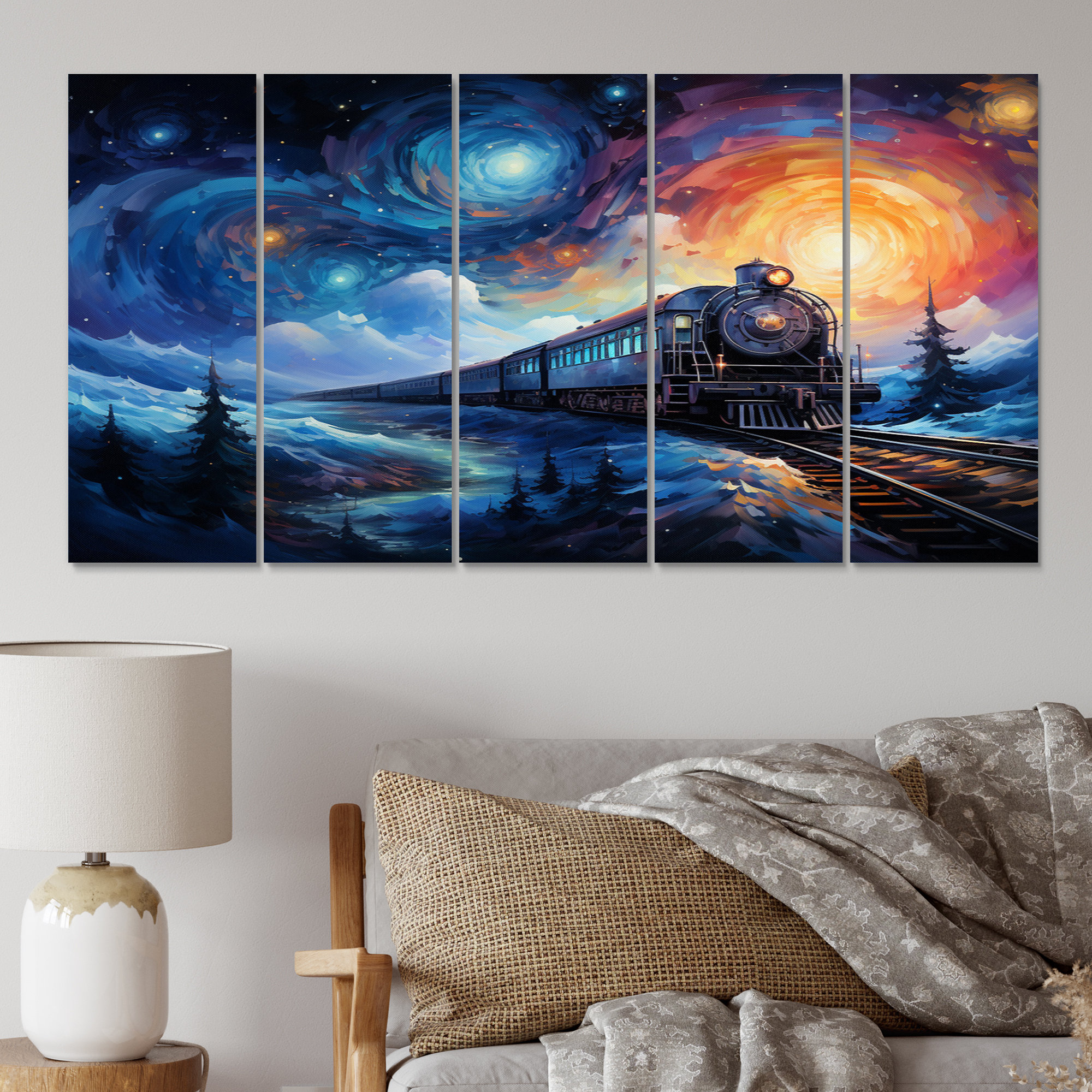 Williston Forge Abstract Train Rails By Vincent - Transportation Canvas ...