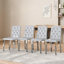 Ensemble de 4 chaises de salle à manger modernes en métal gris clair pour petite cuisine