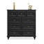 Armoire d'appoint en bois manufacturé noir massif-869615456
