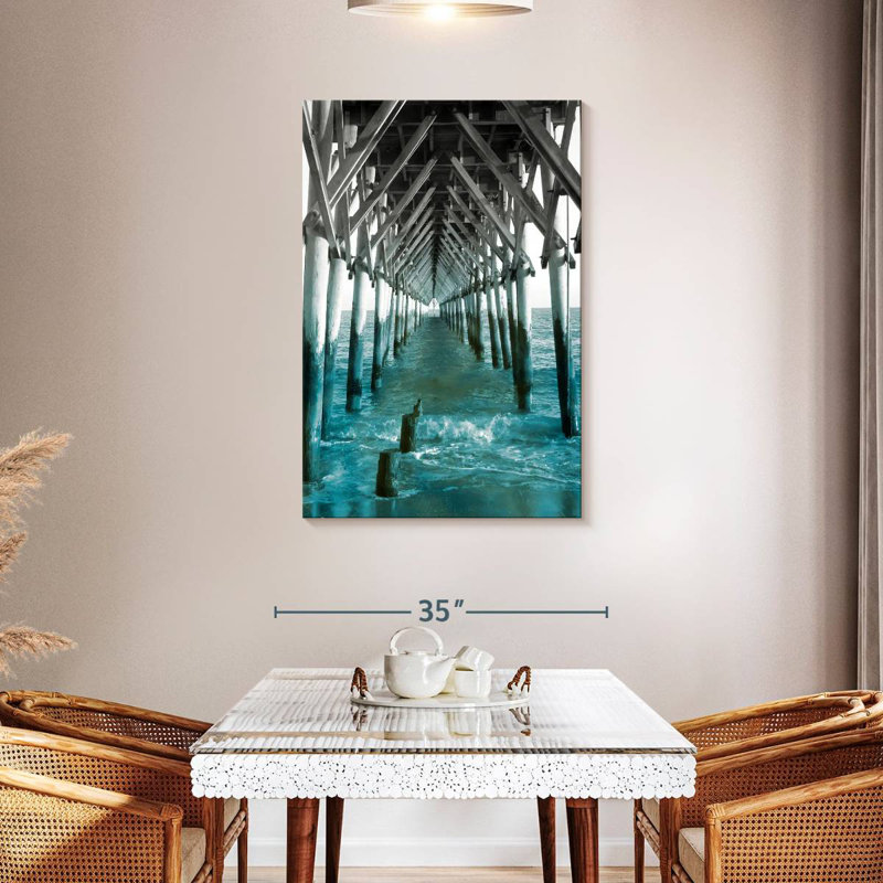 Teal dock i Aletra, H 45 po x l 30 po