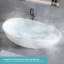Baignoire autoportante en résine 59 po avec trop-plein et bonde escamotable 59 po