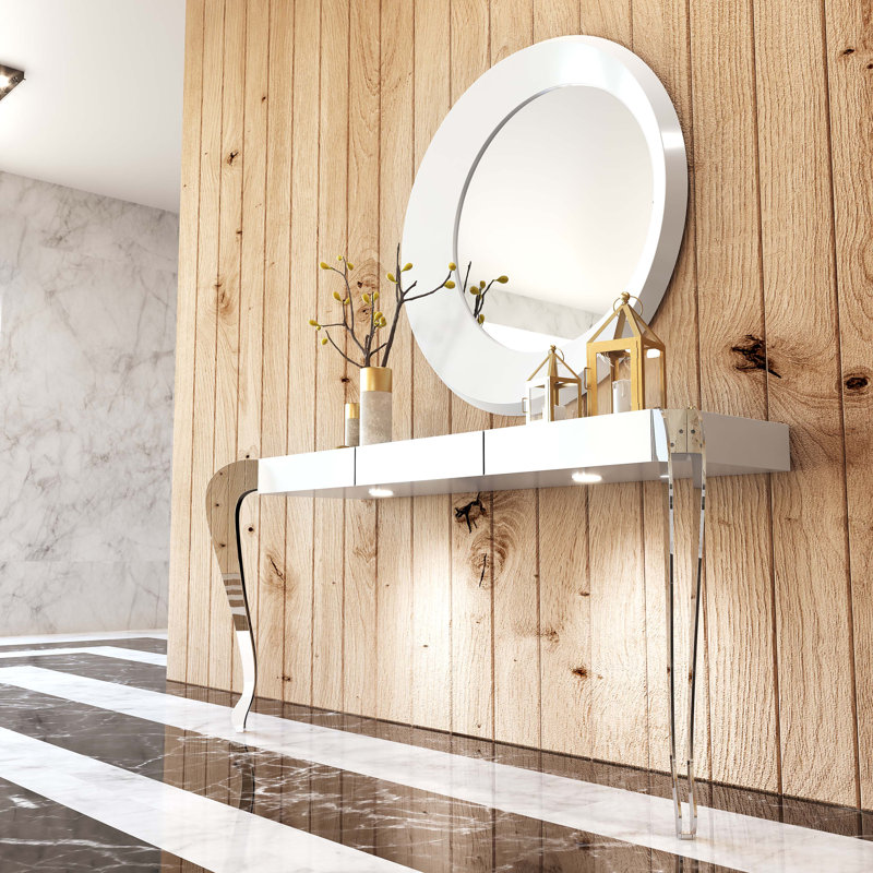 Imperium Console With Mirror R19-100, 72" H x 50" W x 20" D
