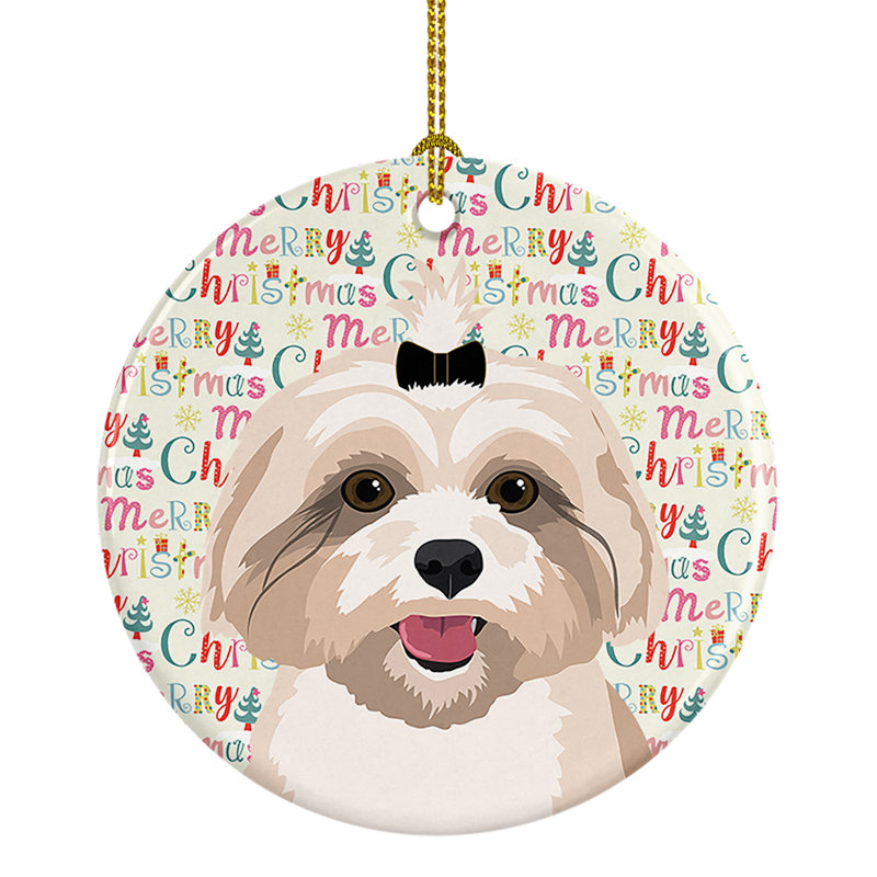 Ornement suspendu en céramique Shih-Tzu 2