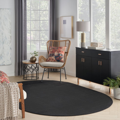 Tapis intérieur / extérieur noir Mullican Sandy