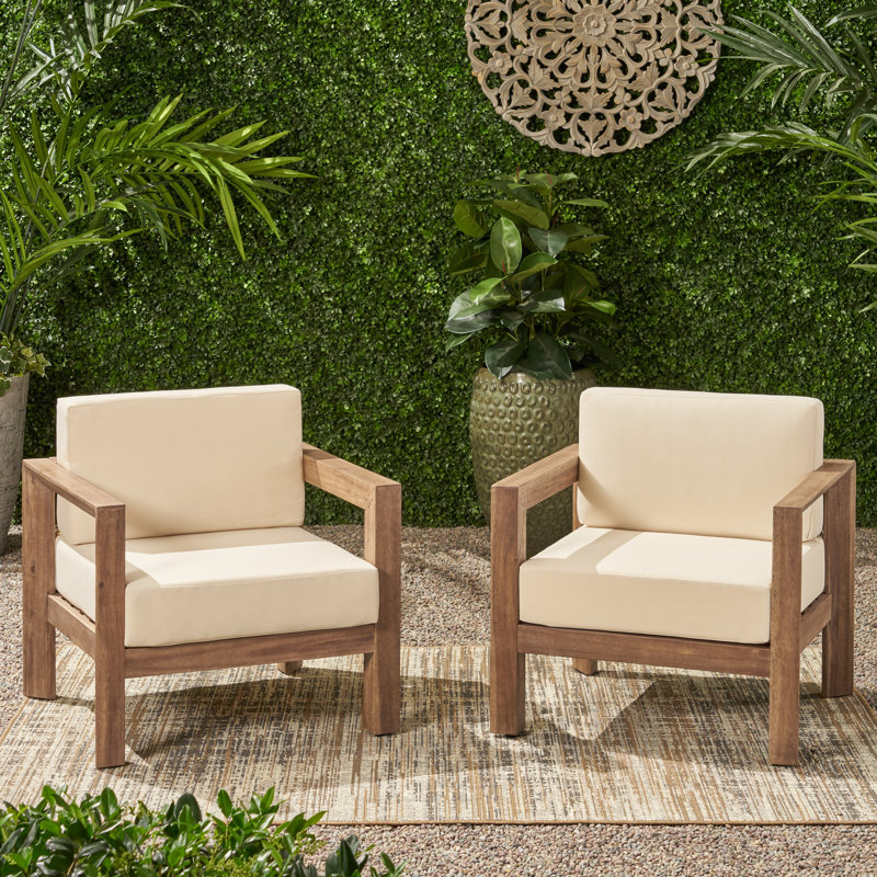 Kesia Acacia Outdoor Lounge Chair