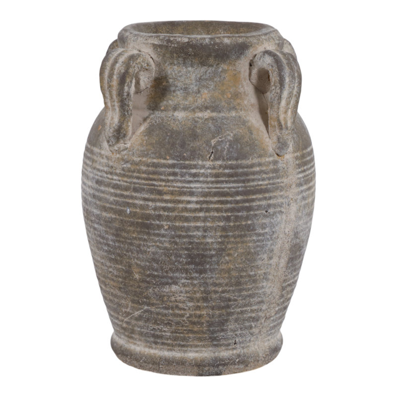 Ceramic/Porcelain Table Vase, Matte Brown, 8" H x 5.5" W x 5.5" D