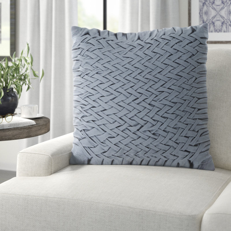 Borislav Cotton Throw Pillow, 18" H x 18" W x 4" D, Taupe