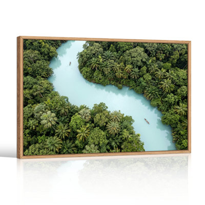 Ensemble de 1 tableau sur toile « Jungle fluviale »