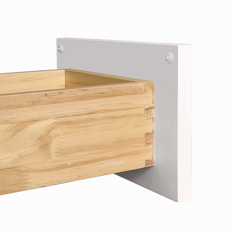 Armoire de base blanche 9 po avec tiroir simple à fermeture en douceur et tiroir réglable en bois massif prêt à assembler pour la cuisine, la salle de bain et le garage (l 9 po x P 24 po x H 34,5 po)