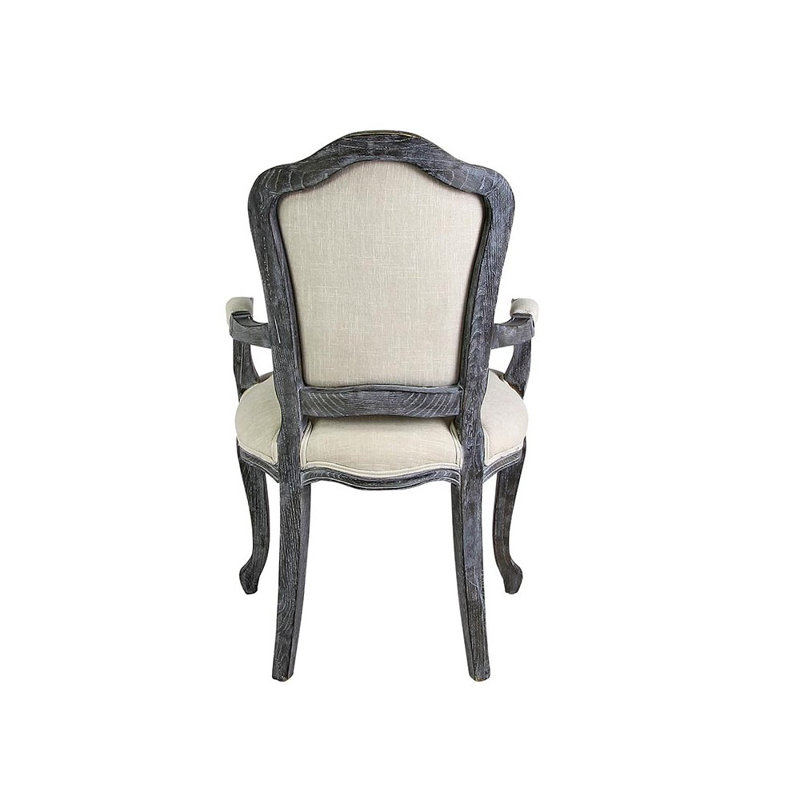 Dijon Fabric Arm Chair in Ivory
