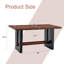 Dining Table, Modern Compact Kitchen Table For Small Spaces, Sturdy Home/Apartment Dining Room Furniture With Sleek Two-Tone Finish