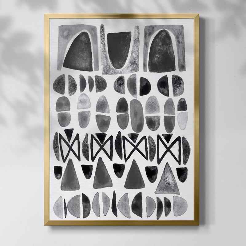 «Gray Arches I», reproduction encadrée de qualité supérieure - prête à être accrochée, H 42,5 po x l 30,5 po, Pas de tapis