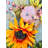 Faux Sunflower Polyester 22'' Wreath