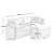 Corduroy Sofa with 1 Footrest-111792617-102038588