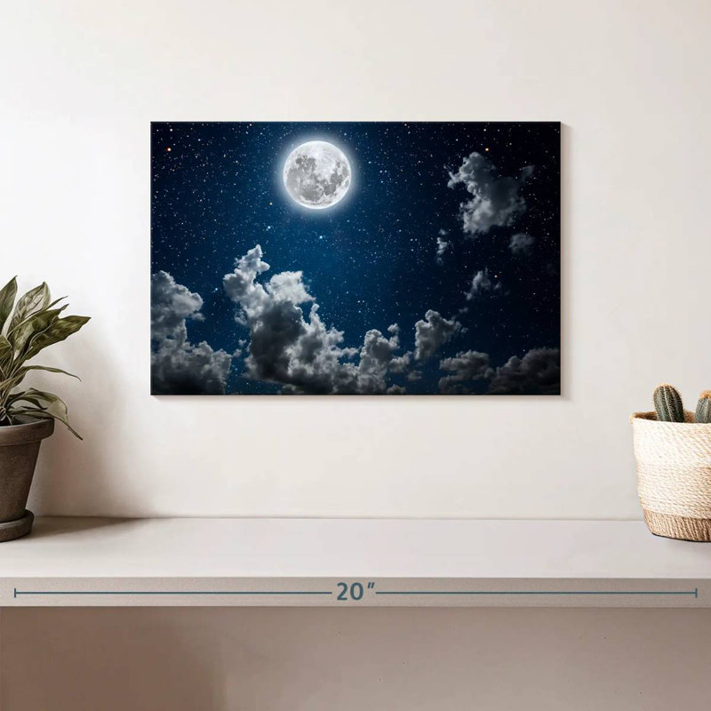 Moonlit Starry Sky, 8" H x 12" W
