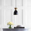 Luminaire suspendu unique en forme de cloche à 1 lumière Bullington
