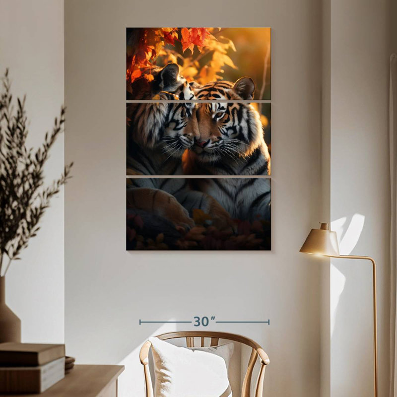 Brampt Romantic Tigers, 65" H x 42" W