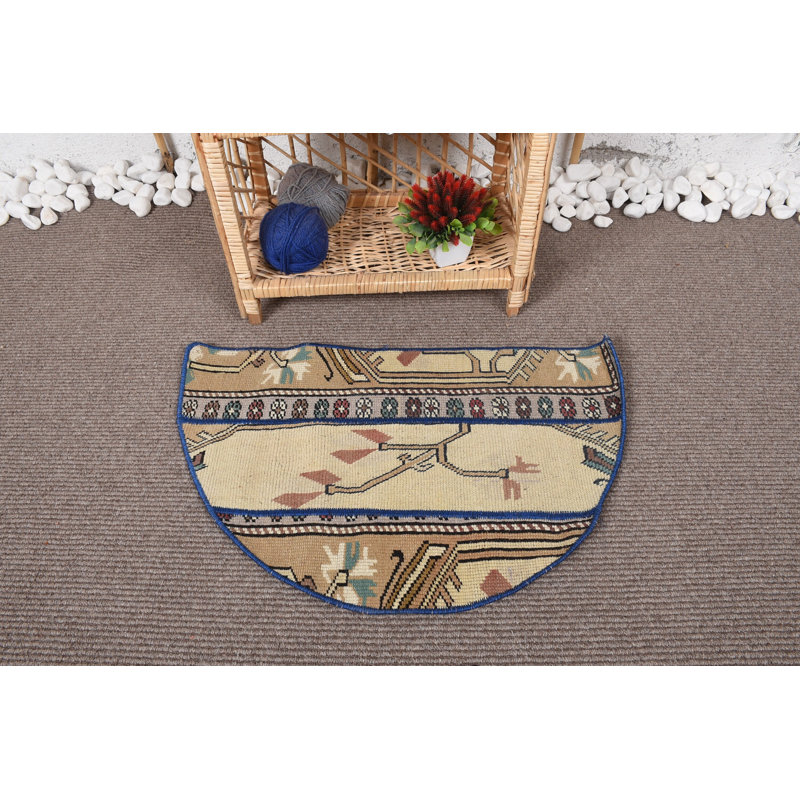 Tapis turc, tapis rétro, tapis tendance, petit tapis 2,5 pi x 1,5 pi, tapis luxueux, tapis beige