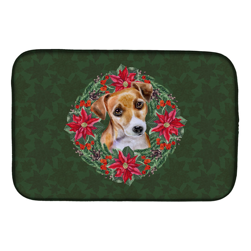 Tapis de séchage de couronne terrier #2 poinsetta jack