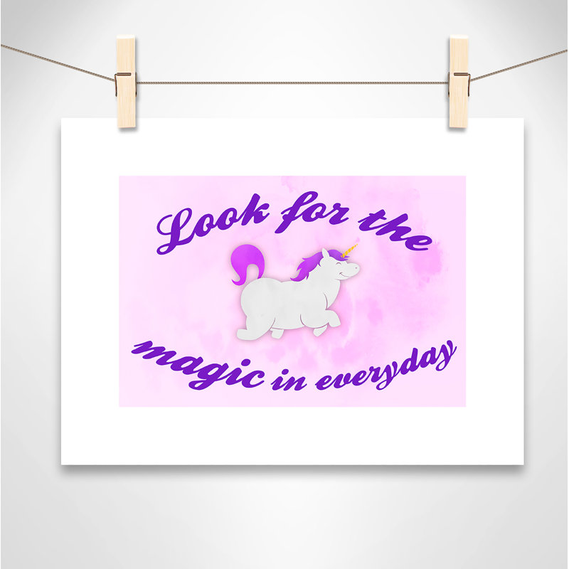 Unicorn Magic Kids Wall Décor, 12" H x 16" W x 1" D, Paper