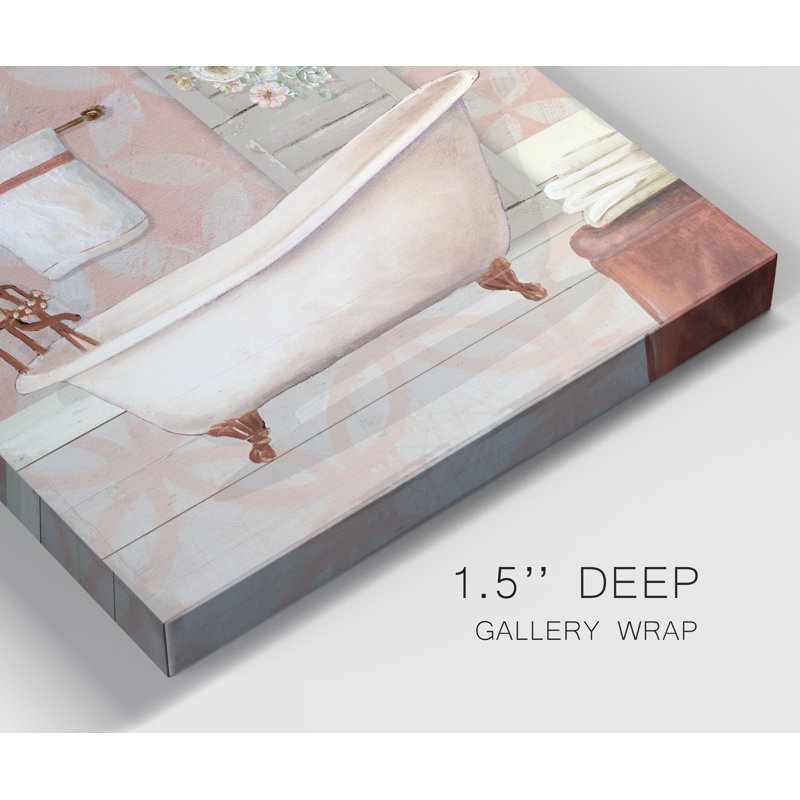 «Blush Bath I», reproduction sur toile tendue, H 16 po x l 16 po x P 1 po