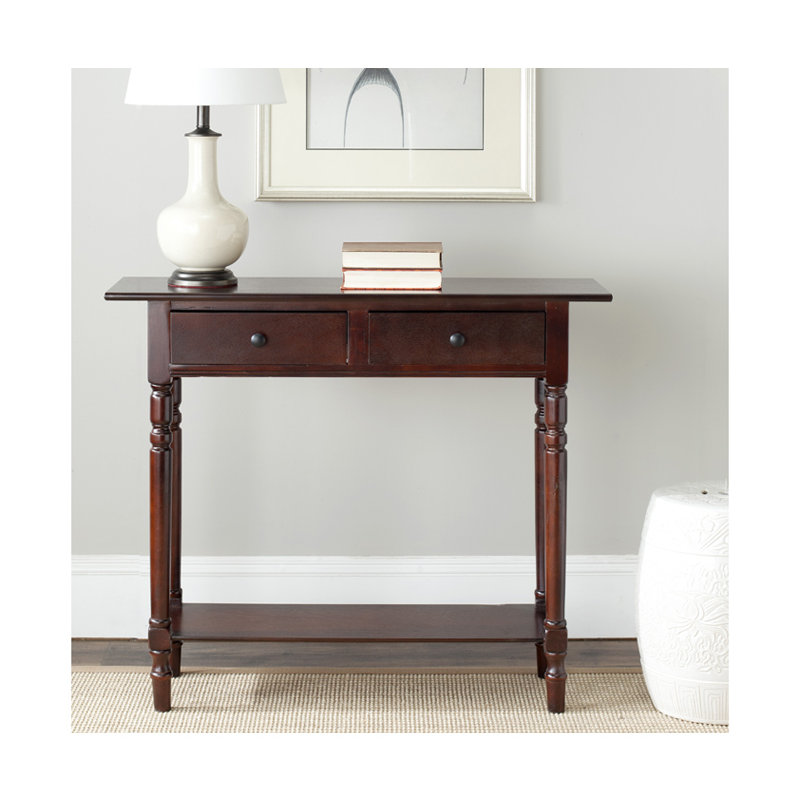 Tuoi 37.8'' Solid Wood Console Table, Dark Cherry