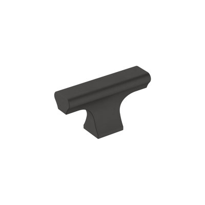 Status 2 inch (51mm) Length Matte Black Cabinet Knob - 25 Pack