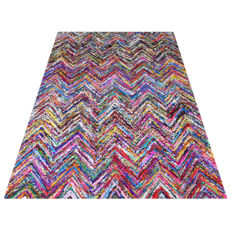 Chindi Wool Hand Woven Area Rug, Rectangle 153 x 244cm