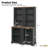 Glade Two-Piece Elegant Freestanding Tall Cabinet with Open Storage-128876915
