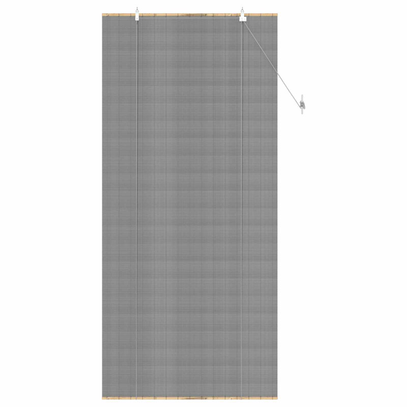 Bamboo Roller shade, Grey, 100 cm W x 220 cm L
