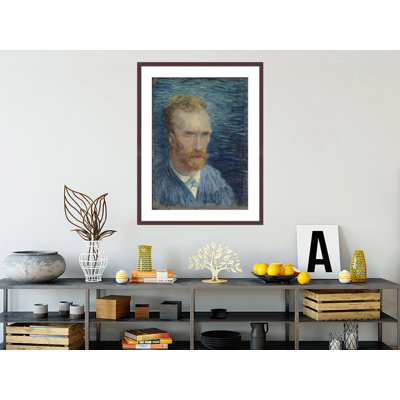 Autoportrait par Vincent van Gogh, impression par estampe numérique encadrée