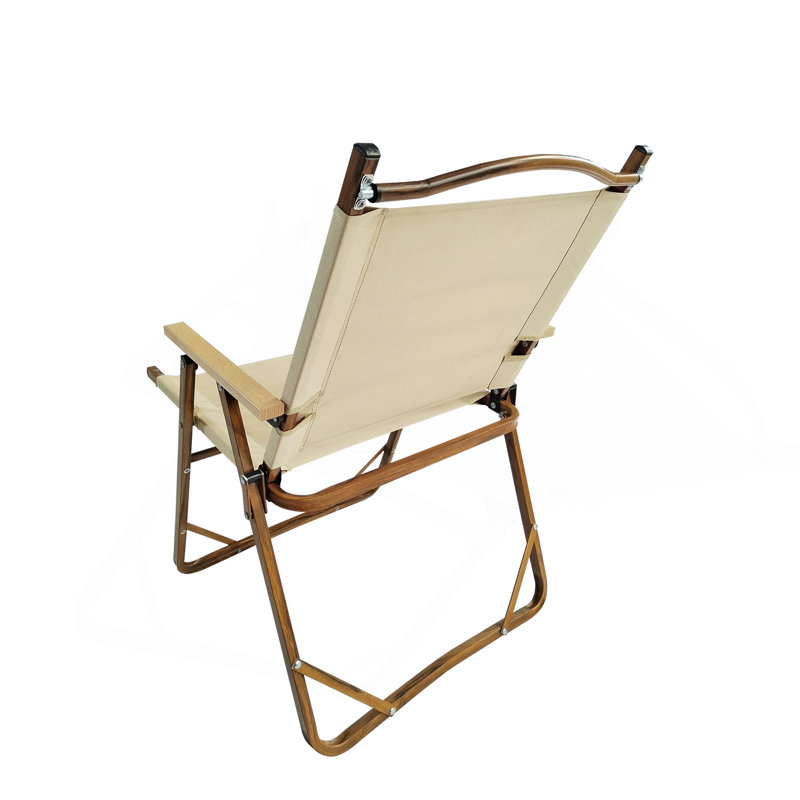 Ensemble de 4 chaises pliantes et portatives confortables avec cadre en aluminium, chaise de voyage Kermit facile à plier et à transporter