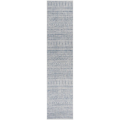 Hongming Indoor/Outdoor Navy/White Rug