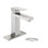 Robinet de salle de bain à un trou, robinet à poignée simple en acier inoxydable pour lavabo de salle de bain avec plaque de pont et ensemble de drain