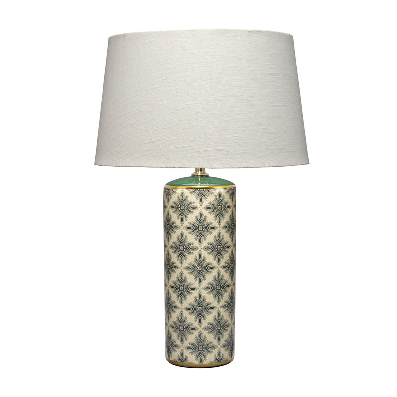Harlequin Ceramic Table Lamp with Linen Shade