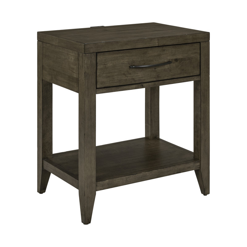 Hinkle Open Nightstand w/ Charging Station