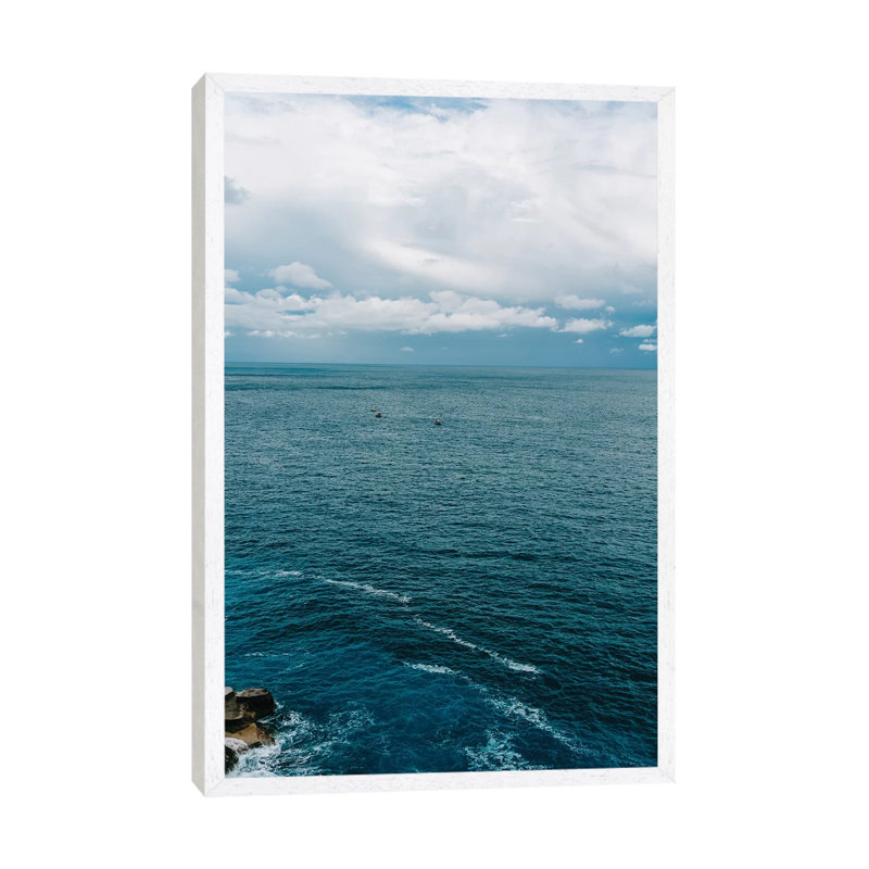 Stormy Amalfi Coast by Bethany Young - Print on Canvas, 101.6cm H x 66.04cm W x 3.81cm D, White Framed