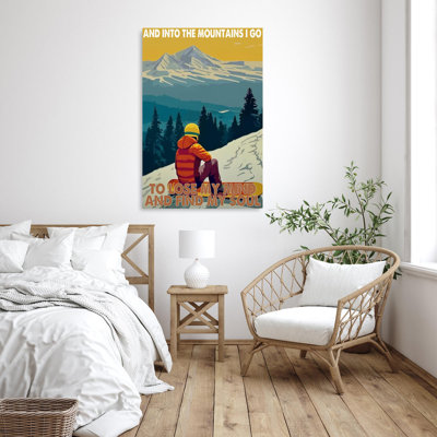 Impression sur toile, Snowboard et dans les montagnes