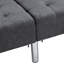 Canapé convertible en lin respirant gris foncé pour une atmosphère paisible décor polyvalent-49494592