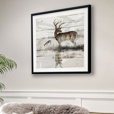 " Rustic Misty Deer "